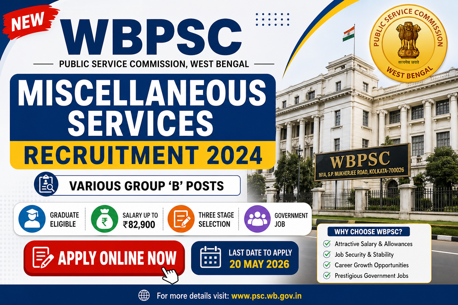 WBPSC Miscellaneous Services Recruitment 2024 – Complete Job Notification